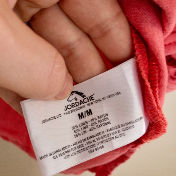 JORDACHE woman’s Linen button down summer  blouse - Picture 3 of 4